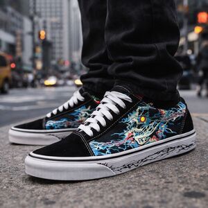 Vans Old Skool Mens 5 Zap Low Glow in the Dark Skull x House of Terror Haunted
